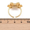 Brass Micro Pave Cubic Zirconia Cuff Rings RJEW-C145-01C-G-5