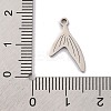 Non-Tarnish 201 Stainless Steel Pendants STAS-U016-08P-01-3