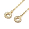 Brass Micro Pave Clear Cubic Zirconia European Beads KK-G557-18G-2