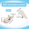 10Pcs 304 Stainless Steel Stud Earring Findings STAS-SP0001-88B-P-2