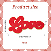 Word Love Towel Embroidery Cloth Iron on/Sew on Patches PATC-FG0001-56-2