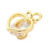 Brass Cubic Zirconia Pendants KK-A240-12G-2