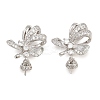 Brass Micro Pave Cubic Zirconia Peg Bails CU-CBA8264-01P-1