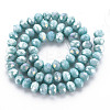 Opaque Baking Paint Glass Beads Strands EGLA-N006-010A-B05-2