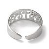 Non-Tarnish 304 Stainless Steel Open Cuff Ring RJEW-C063-01P-3