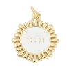 Sun with 11:11 Brass Enamel Pendants KK-G522-38G-02-1