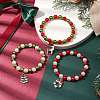 ABS Plastic Imitation Pearl  Stretch Bracelets BJEW-JB10941-2