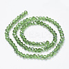 Electroplate Transparent Glass Beads Strands EGLA-A034-T6mm-E-3