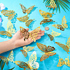 96Pcs 8 Styles PET 3D Butterfly Wall Stickers DIY-TA0013-12A-6