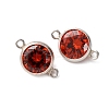 925 Streling Silver Pave Cubic Zirconia Birthstone Connector Charms STER-NH0001-80P-01-1
