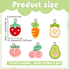 24Pcs 6 Styles Opaque Resin Pendants RESI-ME0001-03-2