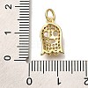 Rack Plating Brass Micro Pave Cubic Zirconia Charms KK-I720-15G-3