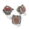 Natural Rhodonite Adjustable Rings RJEW-I108-02AS-13-4