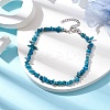Natural Gemstone Beads Anklets AJEW-AN00583-01-4