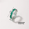 Fashionable Brass Rectangle Finger Rings for Unisex KE6050-3-1