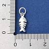925 Sterling Silver Fish Charms with Jump Rings LS-STER-E071-01S-07-3