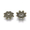 8-Petal Tibetan Style Alloy Flower Bead Caps LS-TIBEB-2347-AB-FF-2