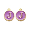 Golden Plated Alloy Enamel Charms X-ENAM-Q437-12J-1