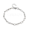 4.5MM 304 Stainless Steel Twisted Oval Link Chain Bracelets for Man and Women SA-CBAB767-17B-P-4