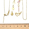 Cubic Zirconia & Glass Heart Pendant & Necklaces & Bracelets Sets SJEW-Q002-08G-2