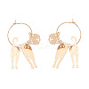 Alloy Hoop Earrings WG92327-01-5