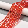 Transparent Electroplate Glass Beads Strands GLAA-F029-3mm-A14-4
