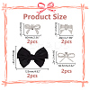8Pcs 4 Styles Detachable Alloy Rhinestone Shoe Buckle Clips FIND-HY0003-90P-2