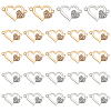 48Pcs 2 Colors Alloy Rhinestone Links/Connectors FIND-UN0016-40-1