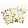 12Pcs 6 Colors Bees Theme Rectangle Paper Bags CARB-FS0001-08-3