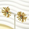 304 Stainless Steel Micro Pave Clear Cubic Zirconia Stud Earrings For Women EJEW-B112-02G-03-1