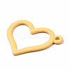 Spray Painted Alloy Pendants PALLOY-Q434-013G-NR-3