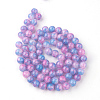 Baking Painted Crackle Glass Beads Strands X-DGLA-Q023-8mm-YS55-2