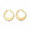 Oval Rack Plating Brass Hoop Earrings for Women EJEW-H091-18G-1