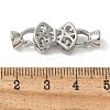 Brass Pave Clear Cubic Zirconia Fold Over Clasps KK-M320-30P-3