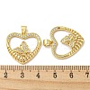 Rack Plating Brass Micro Pave Cubic Zirconia Pendants KK-F869-17G-3