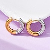 Two Tone 304 Stainless Steel Hinged Hoop Earrings for Women EJEW-A073-01A-1