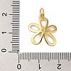 Rack Plating Brass & Clear Cubic Zirconia  Pendants KK-S372-18G-3