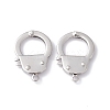 Tarnish Resistant 304 Stainless Steel Handcuff Clasps X-STAS-D009-02-2