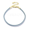 Polyester Cord Braided Bracelet Makings MAK-Z003-01G-05-1