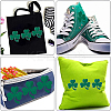 Saint Patrick's Day Iron on Shamrock Cloth Patches PATC-WH0005-36-5