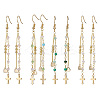 Cross 304 Stainless Steel Dangle Earrings EJEW-JE06779-3