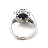 Natural Lapis Lazuli Adjustable Rings RJEW-P043-02P-20-3