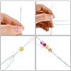 Iron Collapsible Big Eye Beading Needles X-ES001Y-S-125mm-01-3