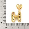 Brass Micro Pave Colorful Cubic Zirconia Pendants KK-P281-01G-H-3