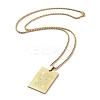 201 Stainless Steel Pendant Necklace NJEW-K253-12G-2