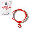 Elegant Christmas Handmade Polymer Clay Heishi Beaded Stretch Bracelets MV9996-49-1