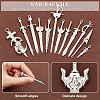 24Pcs 12 Style Alloy & CCB Plastic Big Pendants FIND-UN0002-86-5