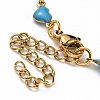 Ion Plating(IP) Golden 304 Stainless Steel Heart Link Chain Necklaces NJEW-E098-02G-03-3