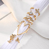 5Pcs Alloy Crystal Rhinestone & Natural Shell Finger Rings Sets FS-WG36854-01-3