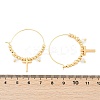 Brass Glass Hoop Earrings EJEW-U040-03G-5